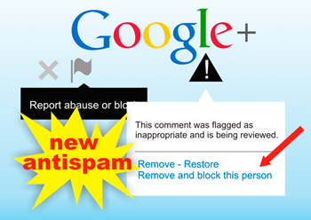 Google+ совершенствует функцию блокировки спама