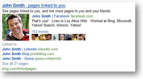 Bing запустил функцию Linked Pages для социальных аккаунтов