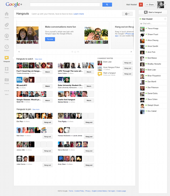 Редизайн Google Plus: добавлены функции, позаимствованные у конкурентов
