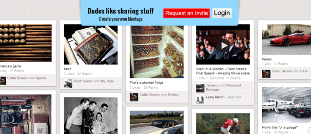 Сайт Dudepins пополнил ряды «мужских» клонов Pinterest