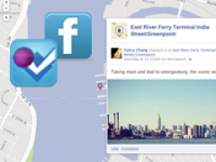 Чекины из Foursquare теперь отображаются на карте в хронике Facebook